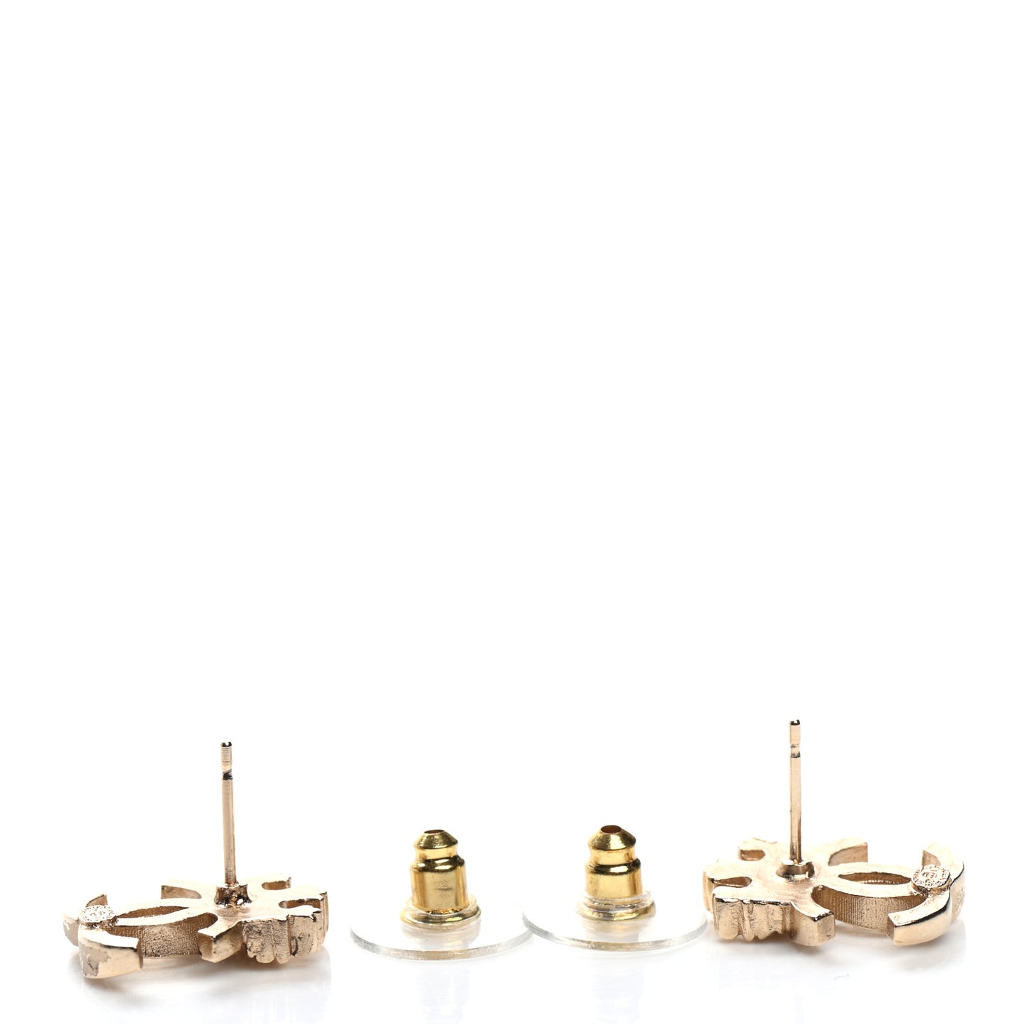 Crystal CC Crown Earrings Gold