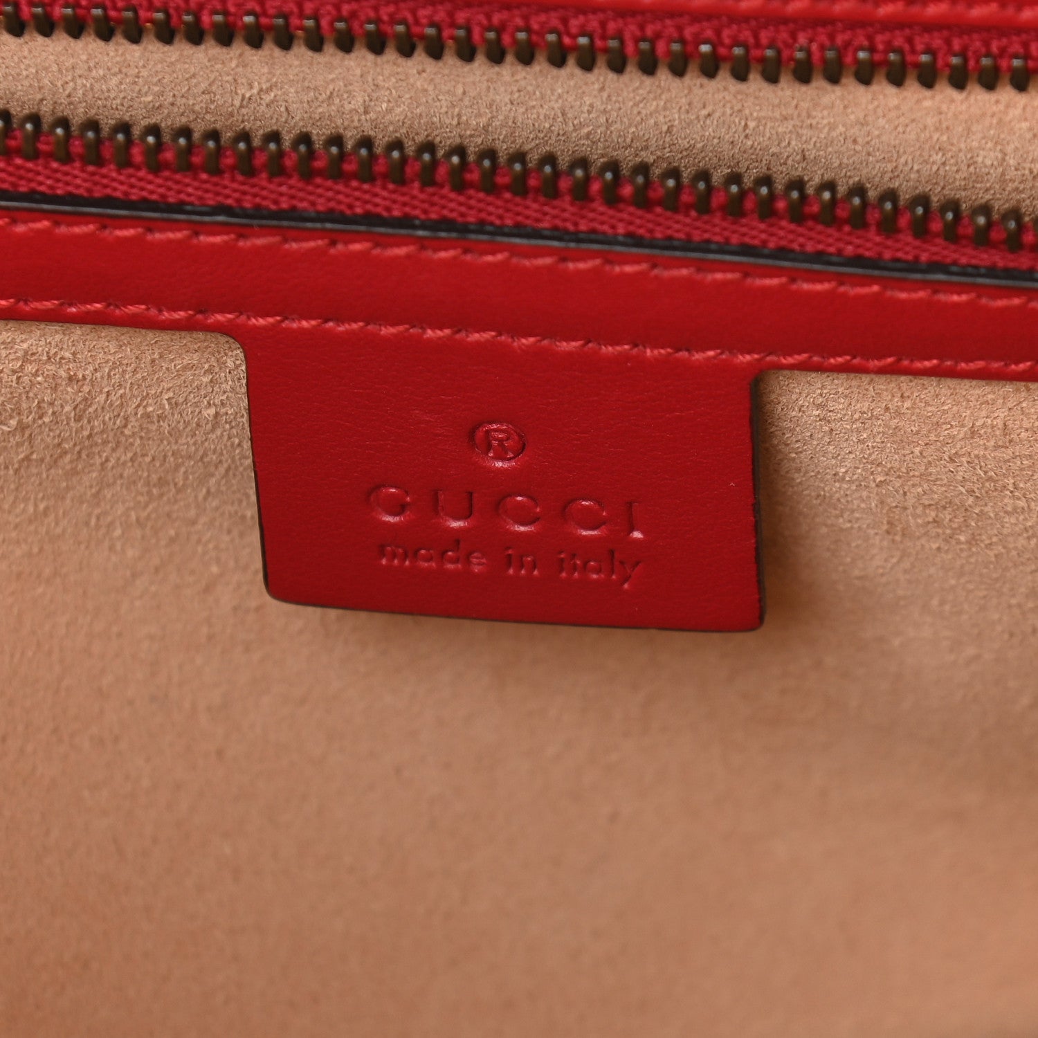 Gucci Calfskin Matelasse Sylvie Web Small GG Marmont Top Handle Shoulder Bag Hibiscus Red 6 of 9