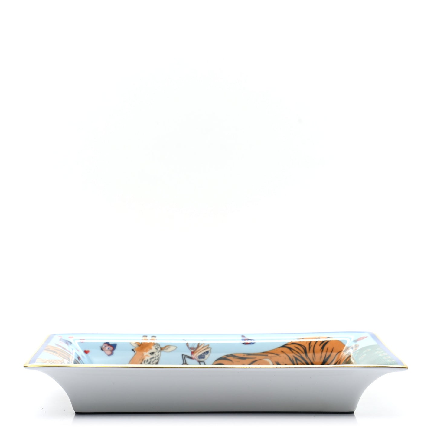 Porcelain Hermes Story Change Tray Bleu Gris