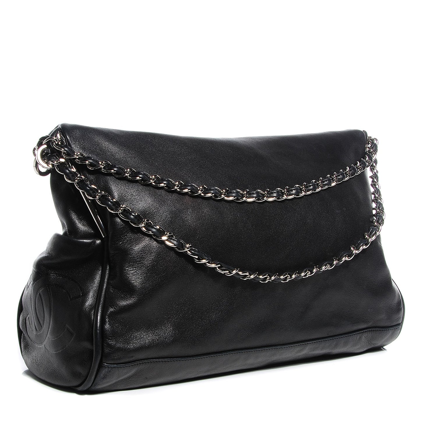 Lambskin Large Ultimate Soft Tote Black