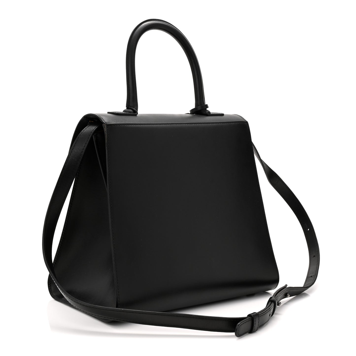 Calfskin MM L'Humour Brillant Satchel Black