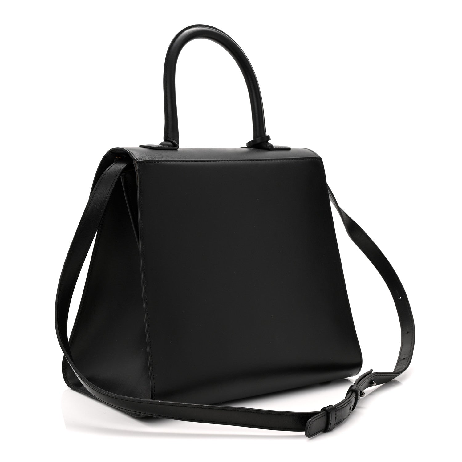 Delvaux Calfskin MM L'Humour Brillant Satchel Black 3 of 9