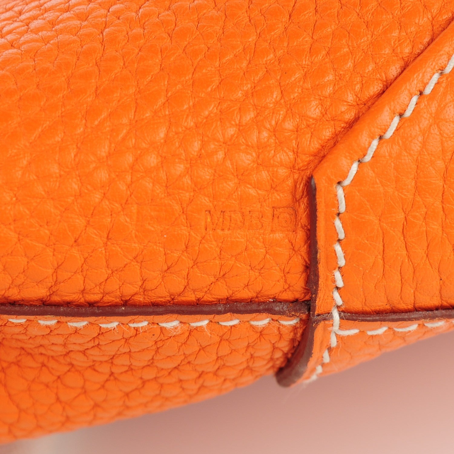 Hermes Taurillon Clemence Double Sens 45 Reversible Tote Orange Gold 6 of 7