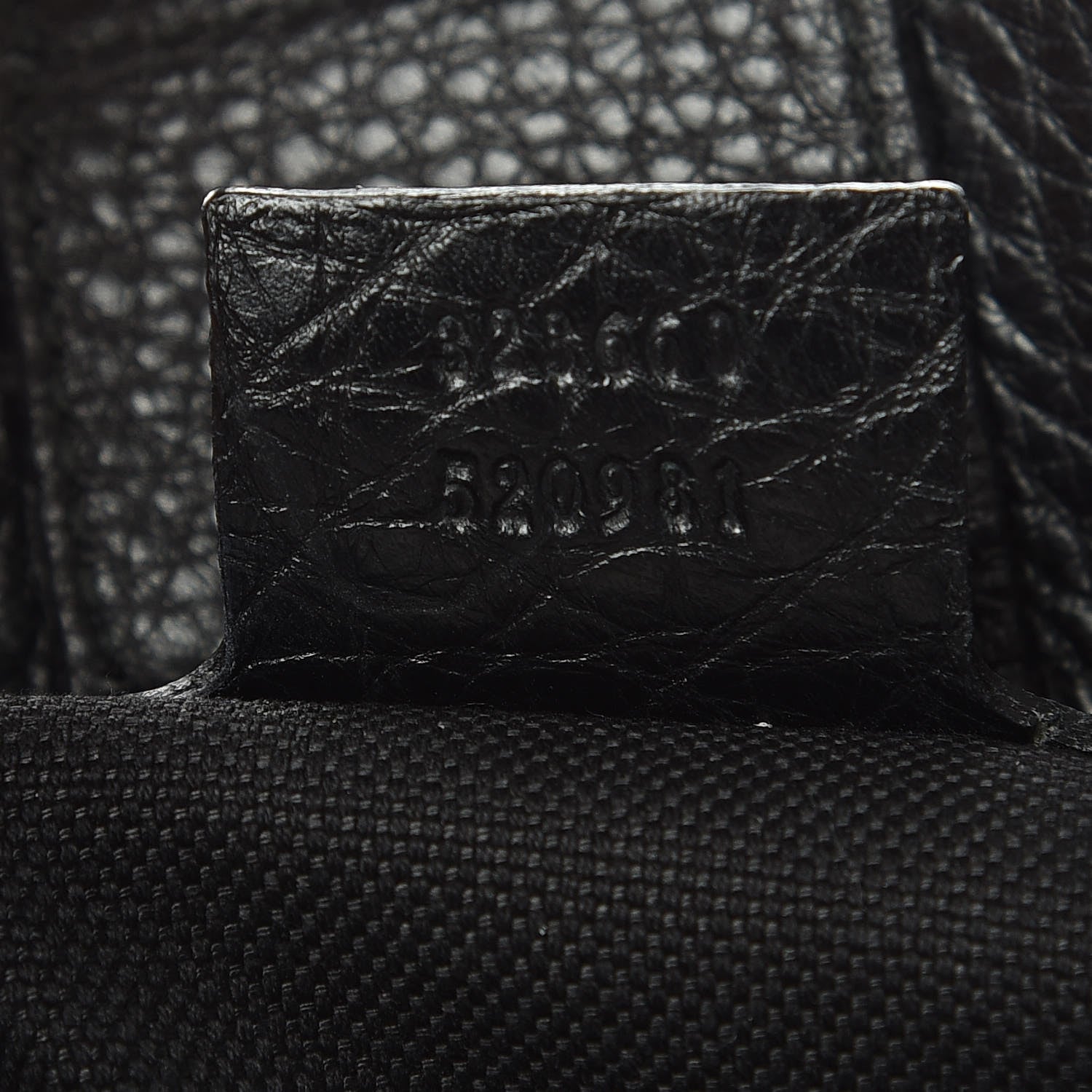Gucci Pebbled Calfskin Medium Bamboo Shopper Tote Black 8 of 12
