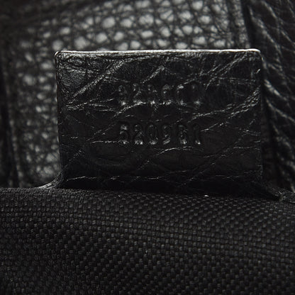 Gucci Pebbled Calfskin Medium Bamboo Shopper Tote Black 8 of 12