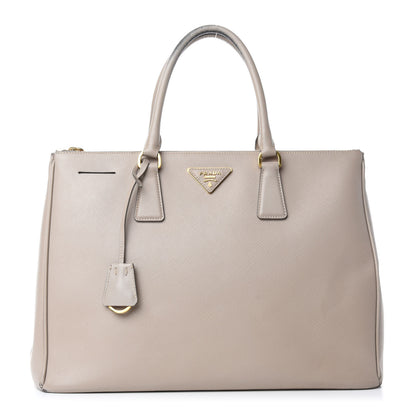 Prada Saffiano Large Galleria Double Zip Tote Pomice 1 of 24