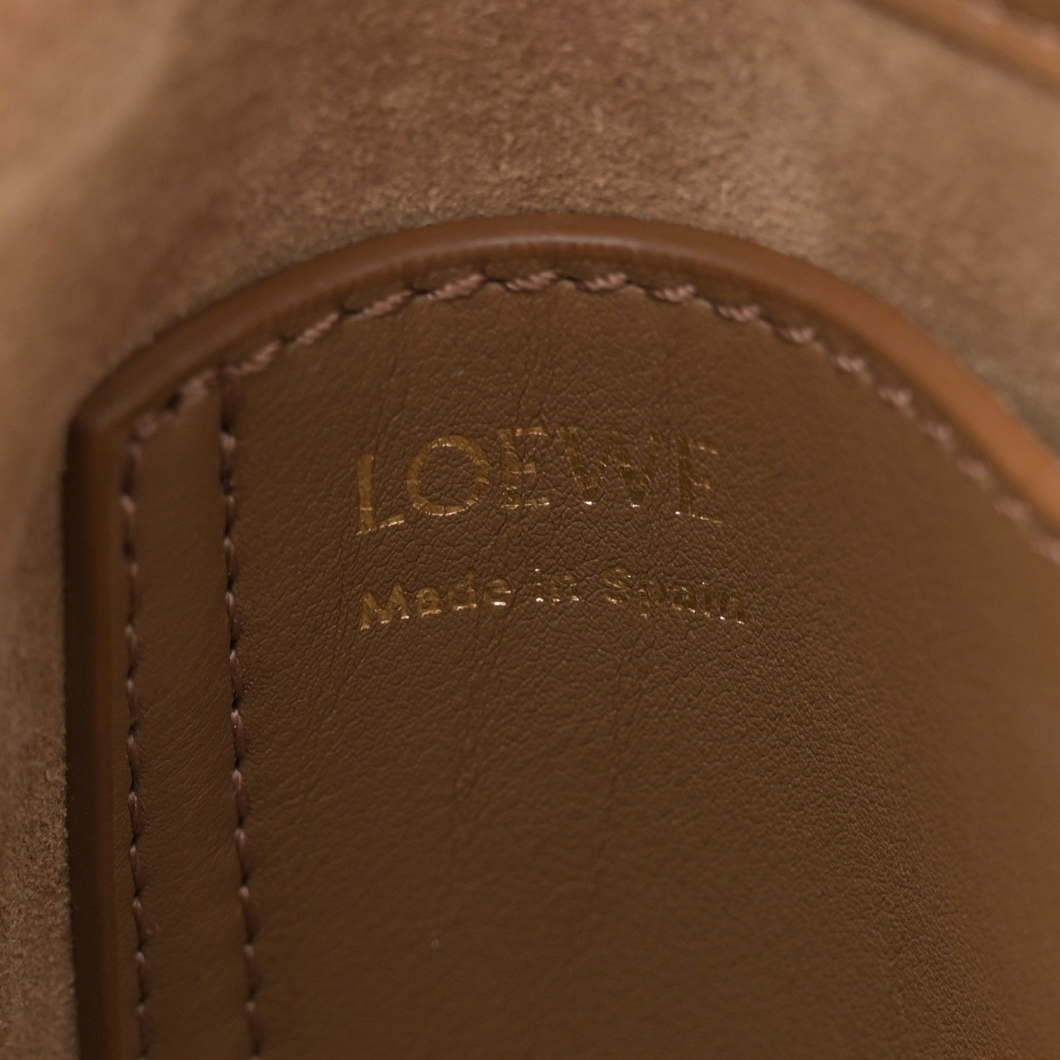 Loewe Smooth Calfskin Mini Pebble Bucket Bag Oak 6 of 9