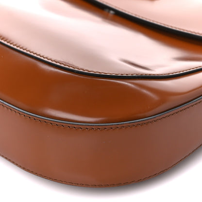 Prada Spazzolato Cleo Flap Adjustable Strap Shoulder Bag Tobacco 10 of 11