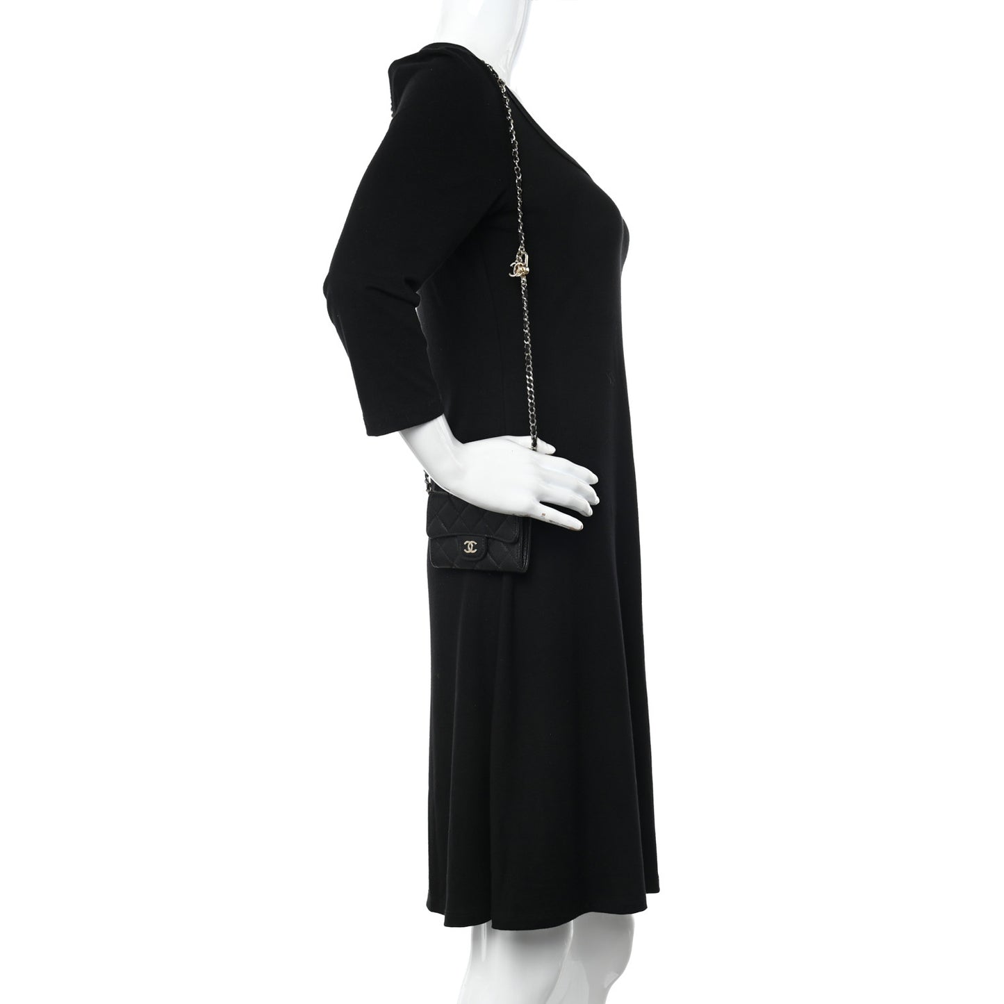 Caviar Quilted Belt Bag Black