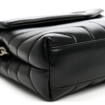 Saint Laurent Calfskin Y Quilted Monogram Toy Loulou Crossbody Bag Black 9 of 10