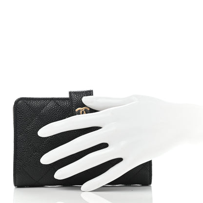 Chanel Caviar Quilted CC French Wallet Black 2 of 8
