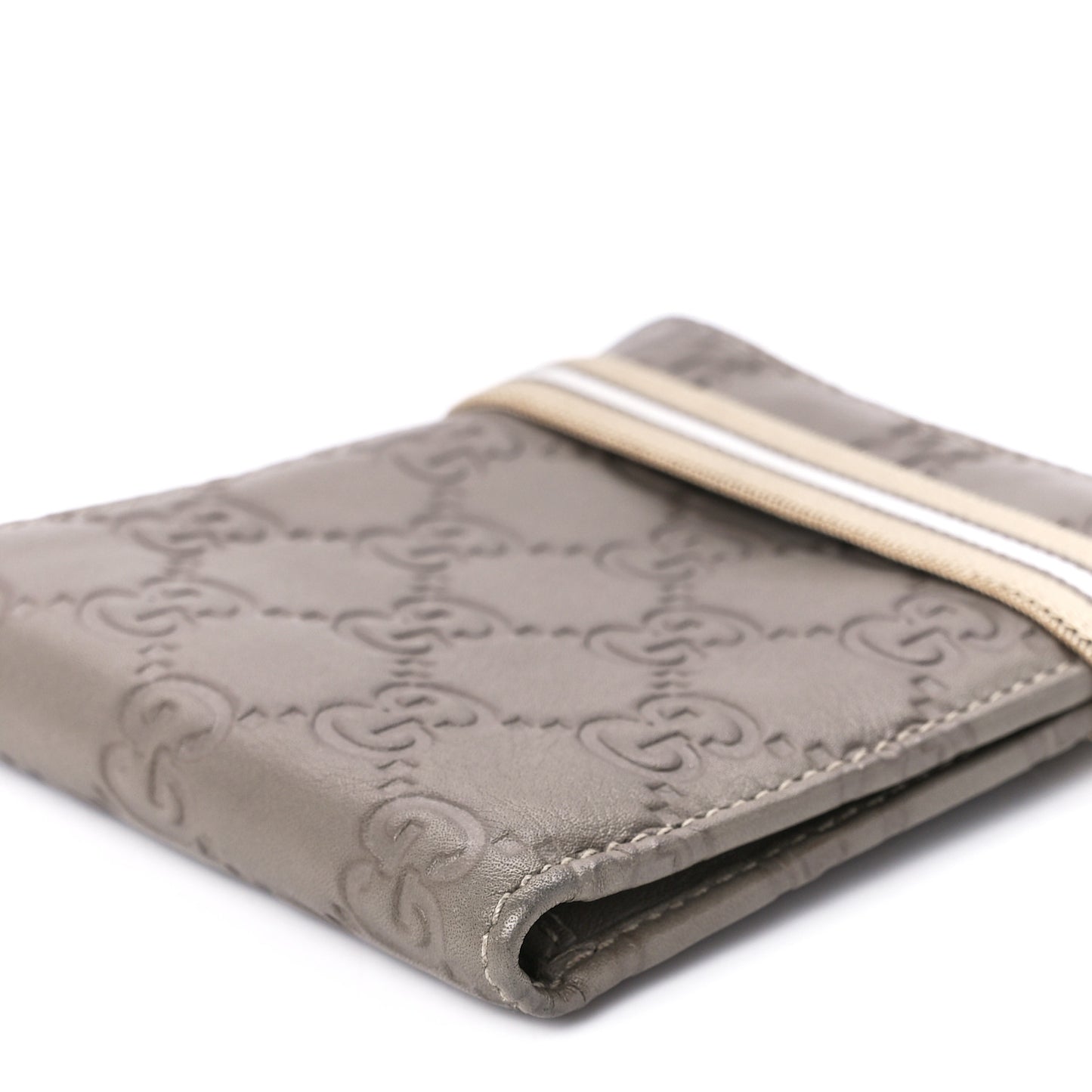 Guccissima Card Case Wallet Grey