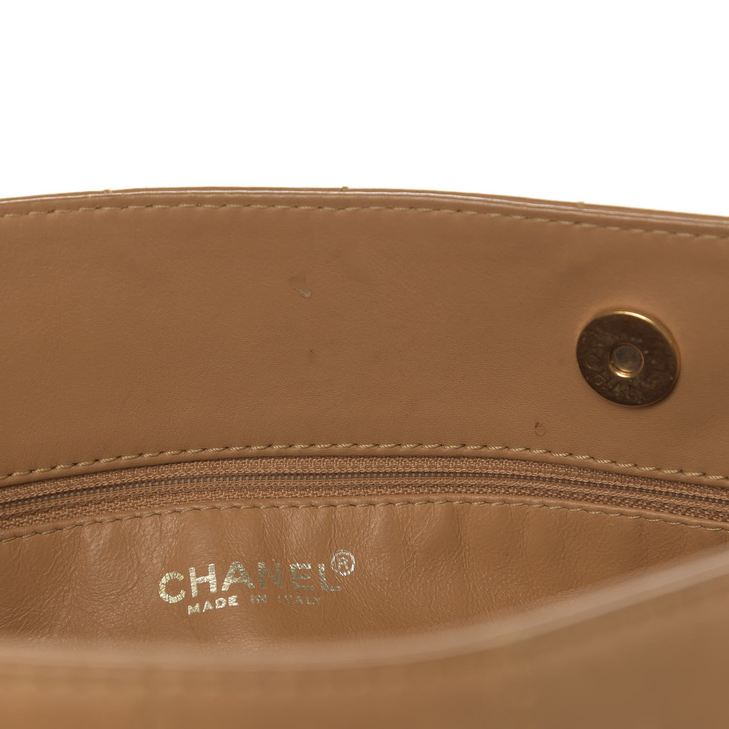 Chanel Calfskin Stitched Chocolate Bar Shopping Tote Beige 8 of 20