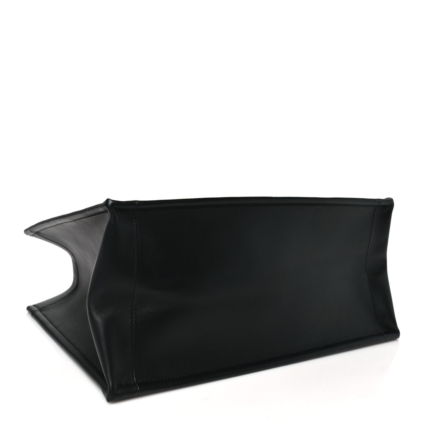 Calfskin Macro Cannage Medium Book Tote Black