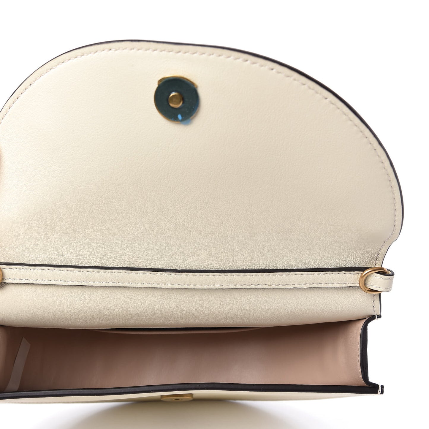 Calfskin Small Nile Bracelet Minaudiere Bag Off White