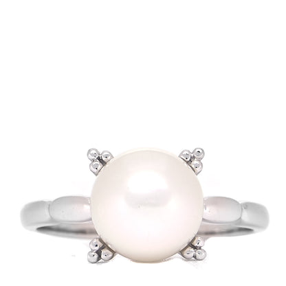 Mikimoto Platinum Akoya Pearl 8mm Ring 50 5.25 1 of 8