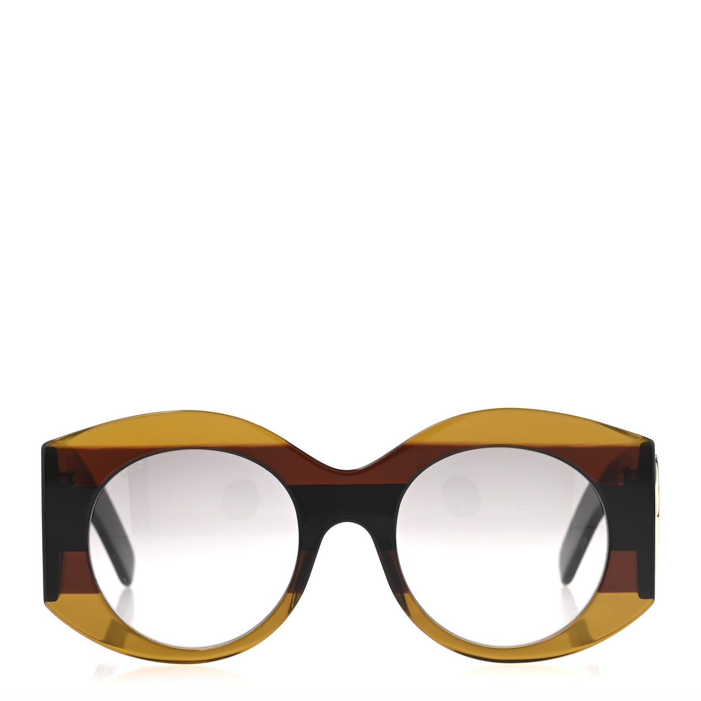 Acetate Round Frame Sunglasses GG0177S Brown