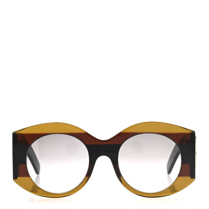 Gucci Acetate Round Frame Sunglasses GG0177S Brown 2 of 8