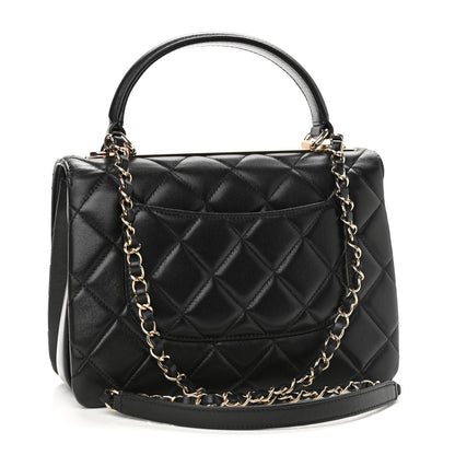 Chanel Lambskin Quilted Small Trendy CC Dual Handle Flap Bag Black 3 of 11