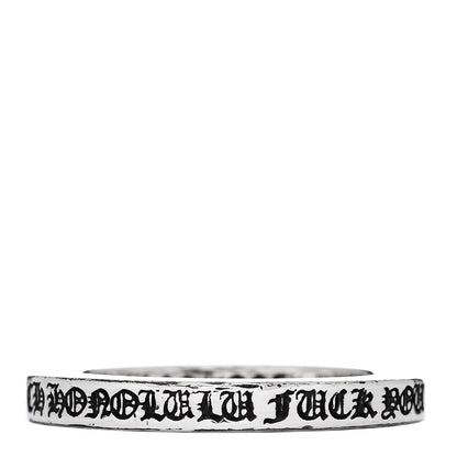 Chrome Hearts Sterling Silver CH Honolulu Fck You Spacer Ring 56 7.5 1 of 4