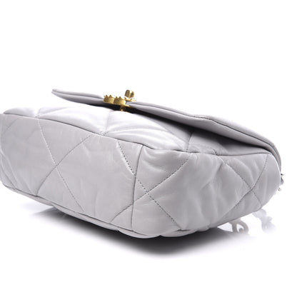 Chanel Goatskin Quilted Medium 19 Flap Grey 6 of 10