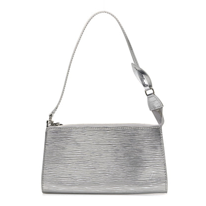 Louis Vuitton Epi Pochette Accessories Metallic Silver 1 of 9