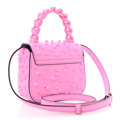 Versace Grained Calfskin Spiked Micro La Medusa Bag Pink Paradise 3 of 10