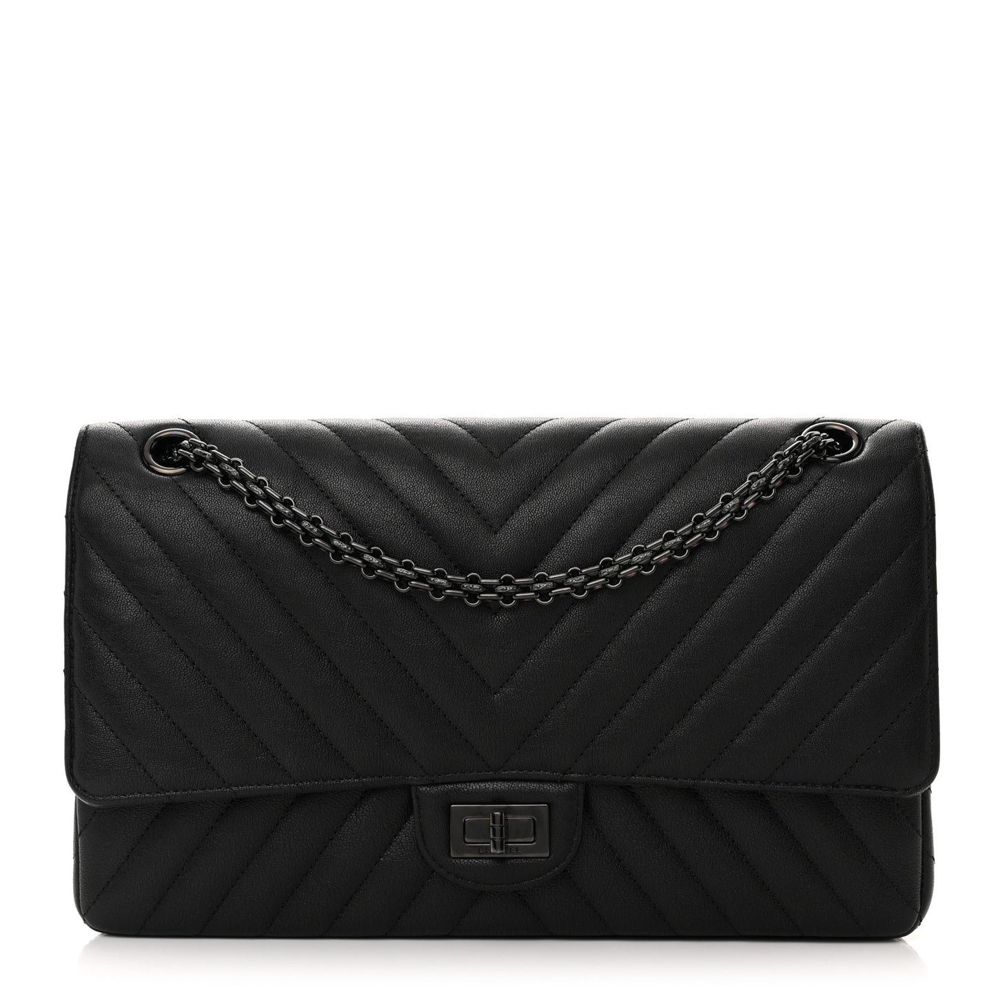 Sheepskin Chevron Quilted 2.55 Reissue 226 Flap So Black