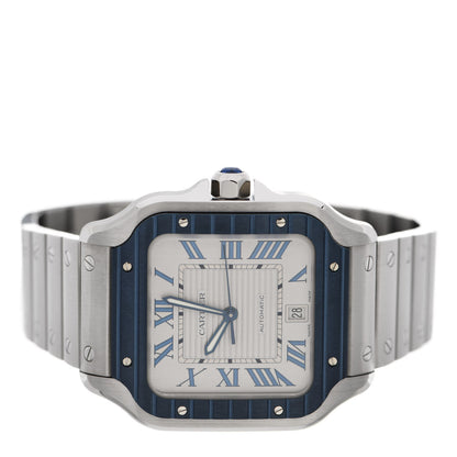 Cartier Stainless Steel 39.8mm Santos De Cartier Automatic Watch Grey 2 of 5
