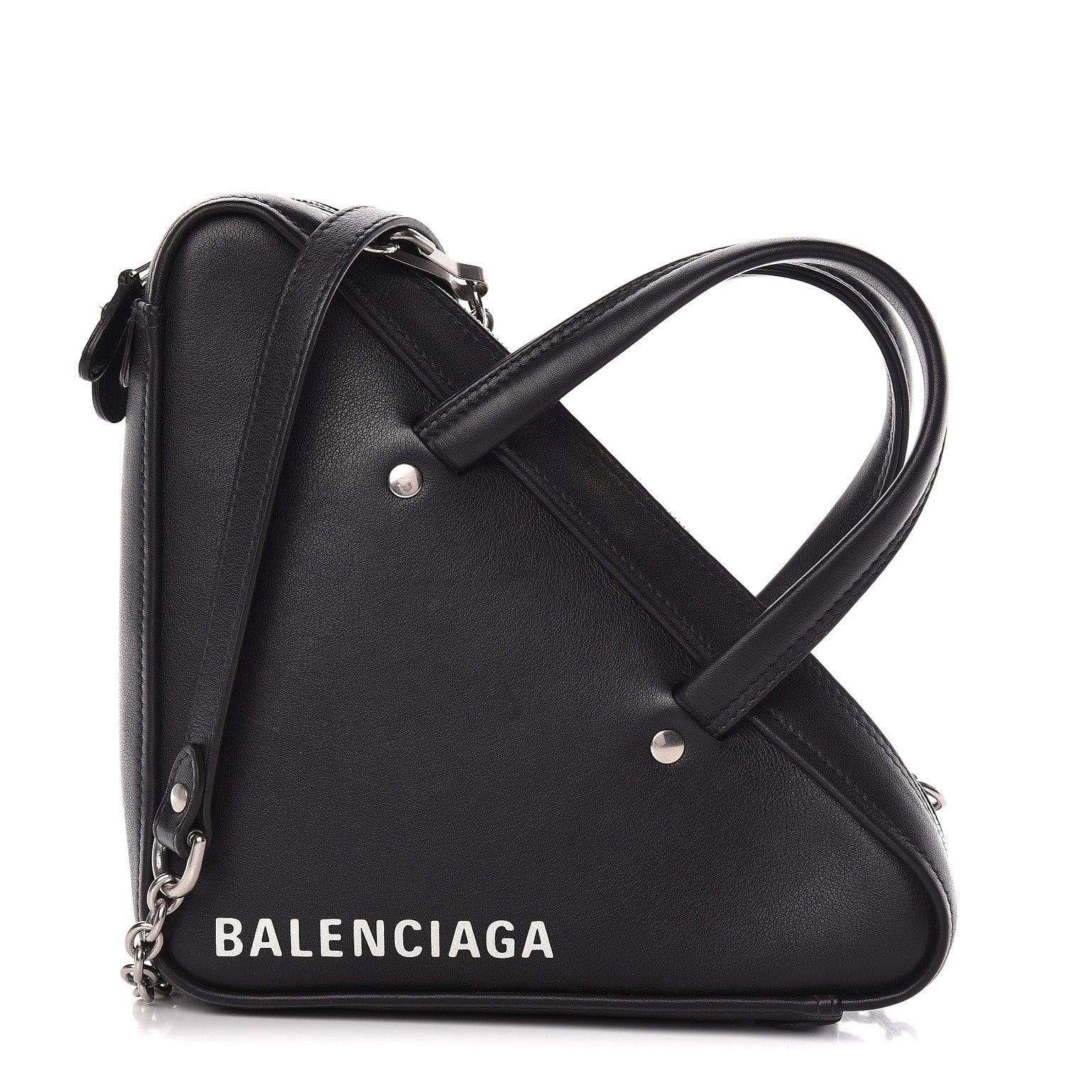 Balenciaga Calfskin XS Triangle Chain Duffle Black 1 of 15