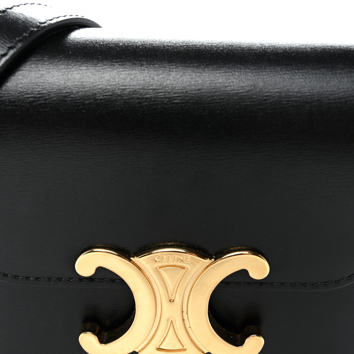 Celine Shiny Calfskin Mini Triomphe Black 8 of 10