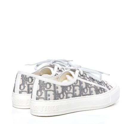 Christian Dior Canvas Oblique Walk'N'Dior Low Top Sneakers 37.5 Grey Stone 4 of 10