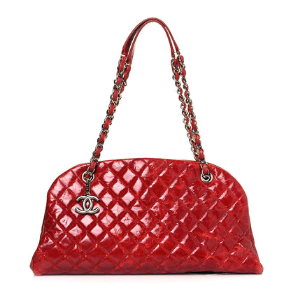 Chanel Glazed Calfskin Quilted Medium Just Mademoiselle Red 1 of 16