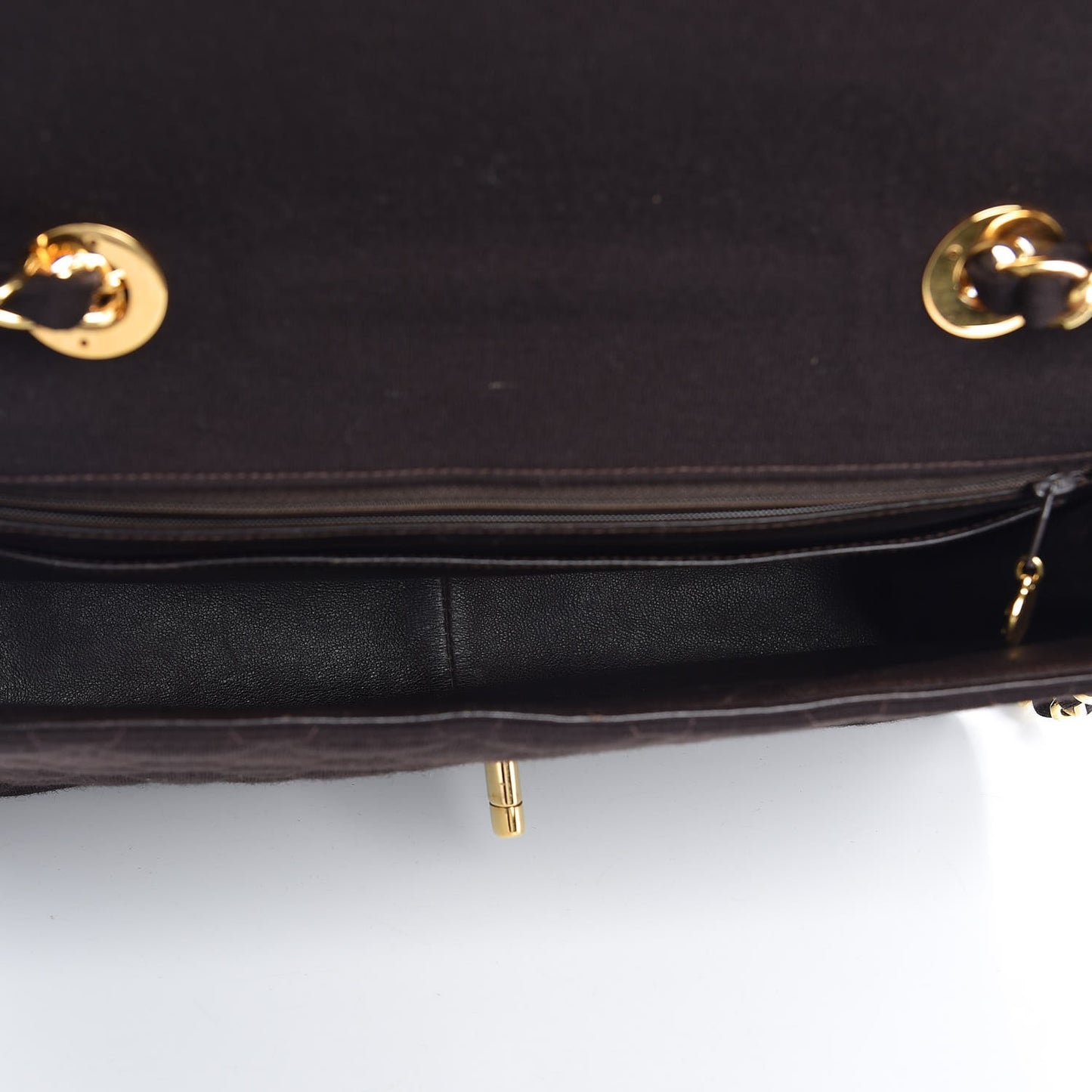 Jersey Quilted Jumbo Single Flap Brown