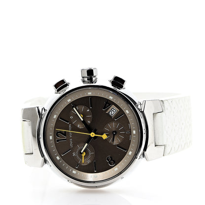 Louis Vuitton Stainless Steel Rubber 34mm Tambour Chronograph Quartz Watch Champagne 2 of 7