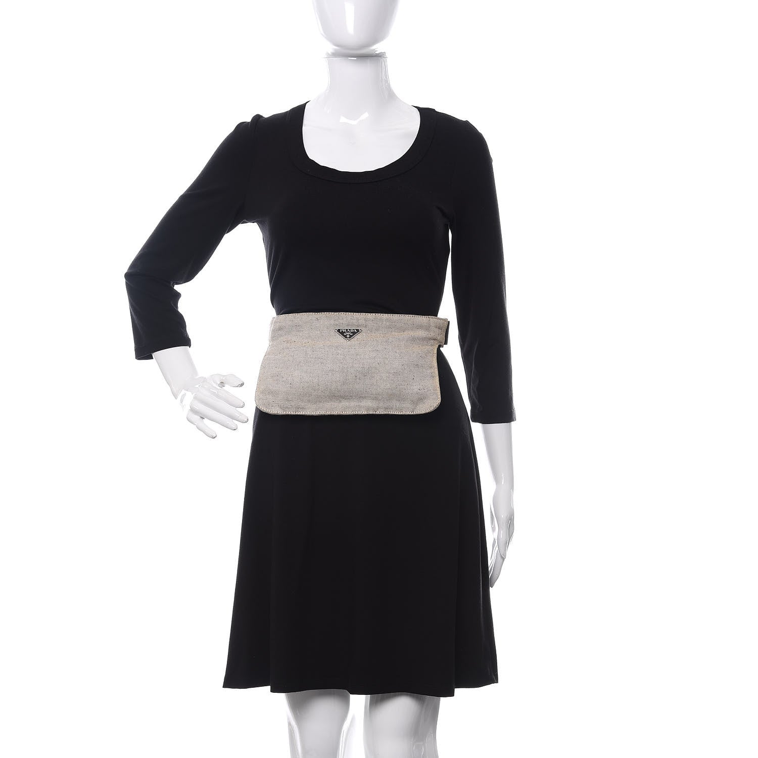 Prada Canapa Jacquard Belt Bag Naturale 2 of 13