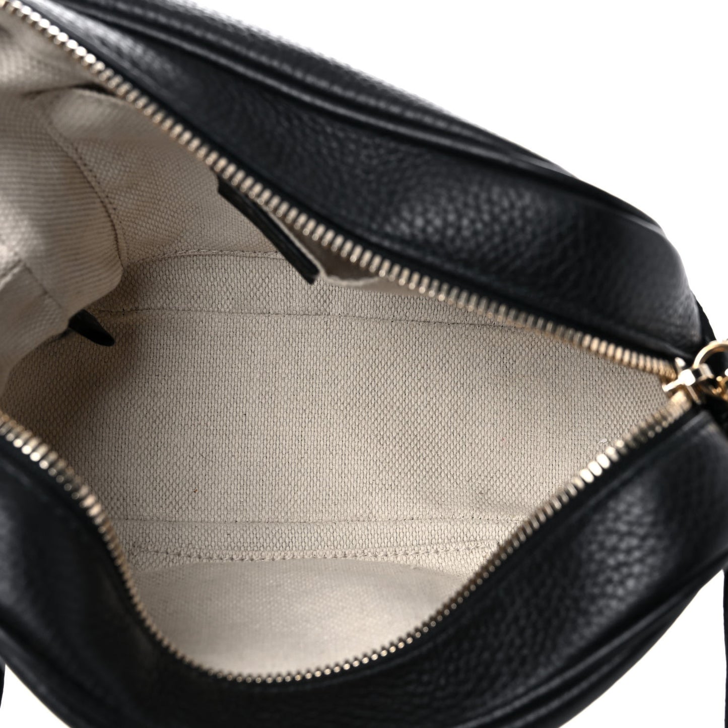 Pebbled Calfskin Small Soho Disco Bag Black