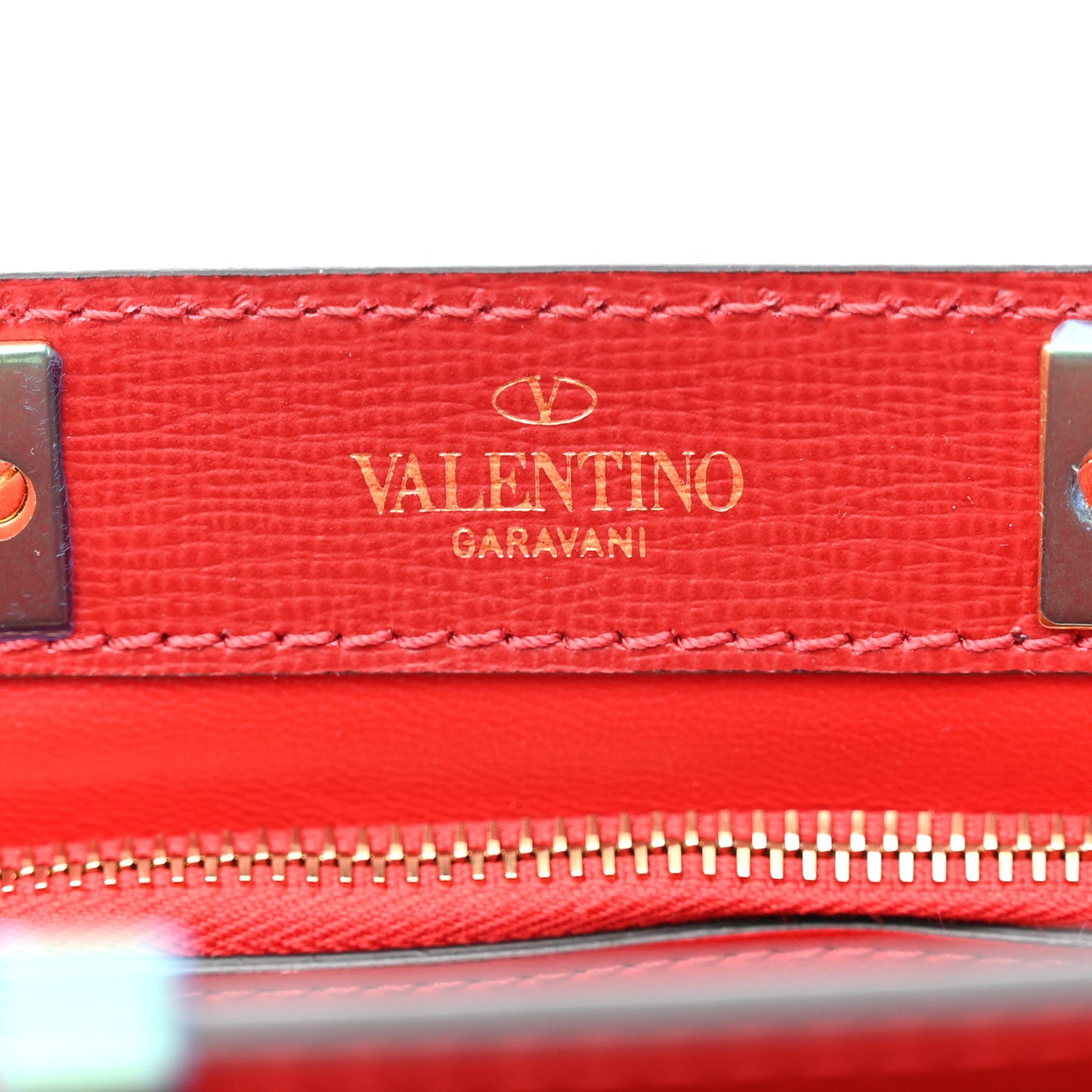 Grainy Calfskin Mini Rockstud Alcove Top-Handle Bag Rouge Pur