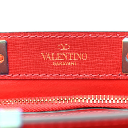 Valentino Garavani Grainy Calfskin Mini Rockstud Alcove Top-Handle Bag Rouge Pur 7 of 10