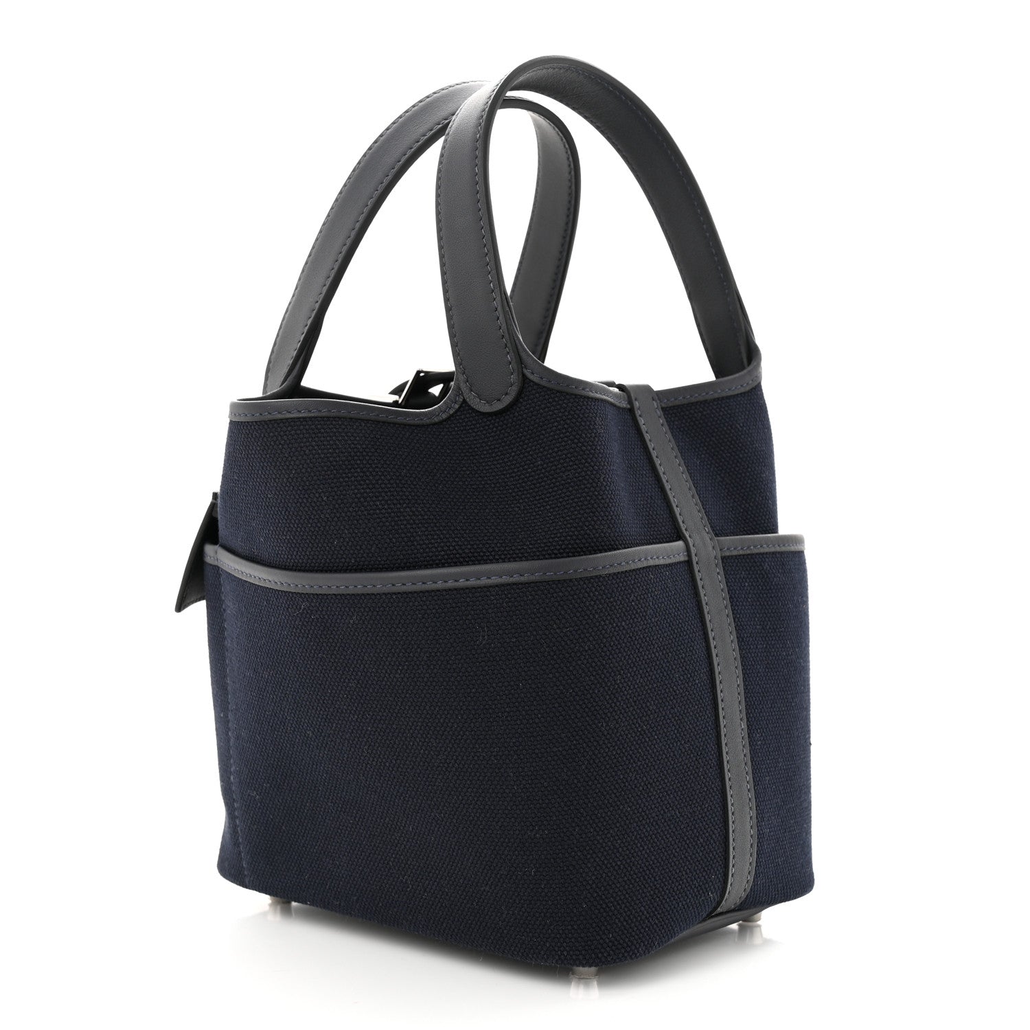 Hermes Toile Goeland Swift Cargo Picotin Lock 18 Bleu Marine 3 of 11