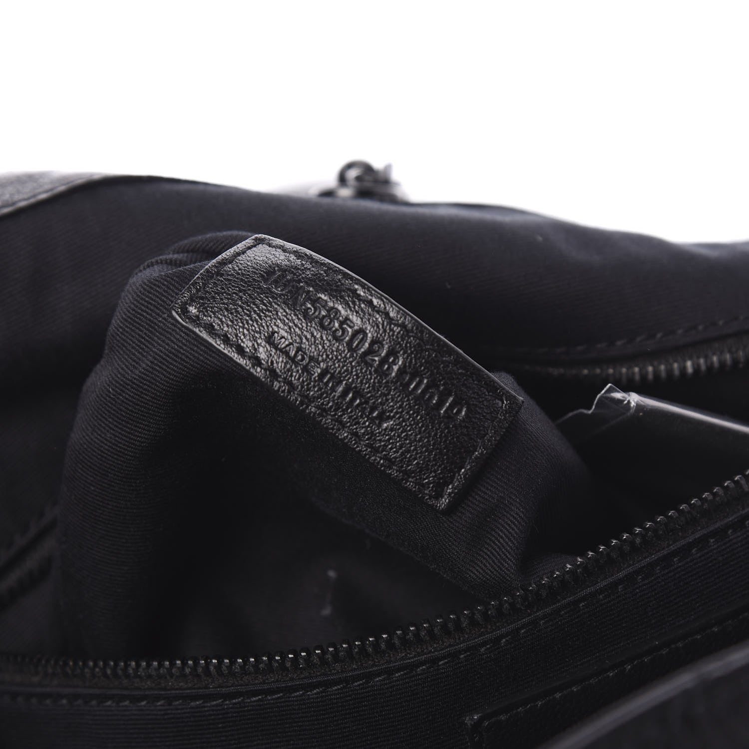 Saint Laurent Vintage Lambskin Chevron Monogram Medium Nolita Black 6 of 9