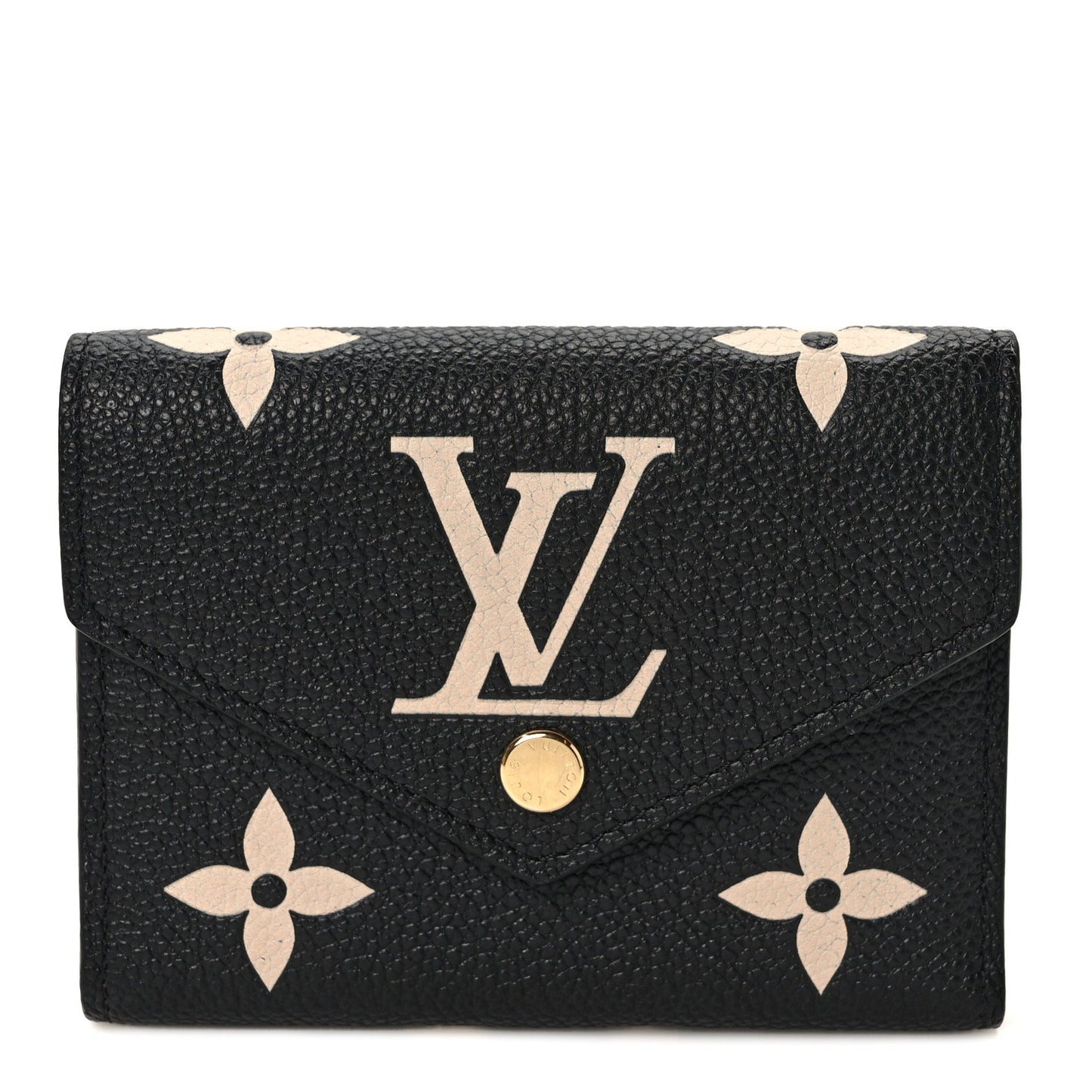 Empreinte Monogram Giant Victorine Wallet Black Beige
