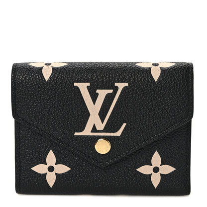 Louis Vuitton Empreinte Monogram Giant Victorine Wallet Black Beige 1 of 7