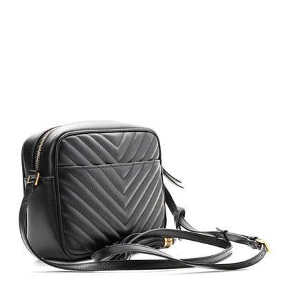 Saint Laurent Calfskin Matelasse Monogram Lou Camera Bag Black 3 of 10