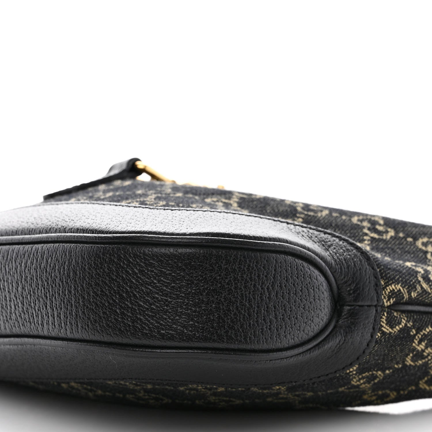 Gucci Jacquard Denim GG Monogram Small Jackie 1961 Hobo Black Ivory 11 of 11
