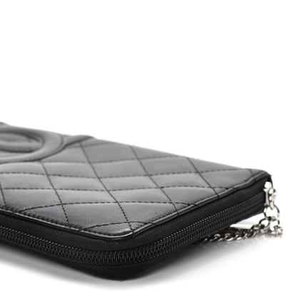 Chanel Calfskin Cambon Zip Around Organizer Wallet Black 12 of 21