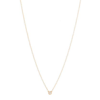 Tiffany 18K Rose Gold Diamond .07ct Elsa Peretti Diamonds by the Yard Pendant Necklace 1 of 7