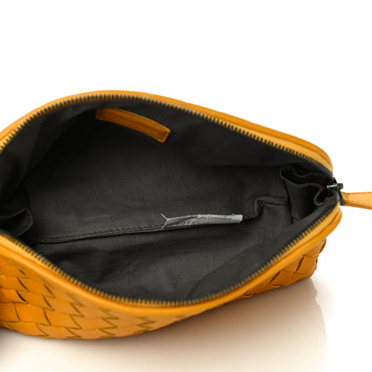 Bottega Veneta Nappa Intrecciato Cosmetic Pouch Yellow 5 of 11