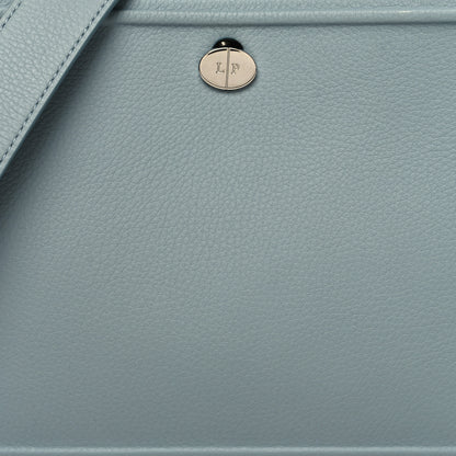 Loro Piana Grained Calfskin Cluisee Petite Top Handle Bag Sky Blue 8 of 10