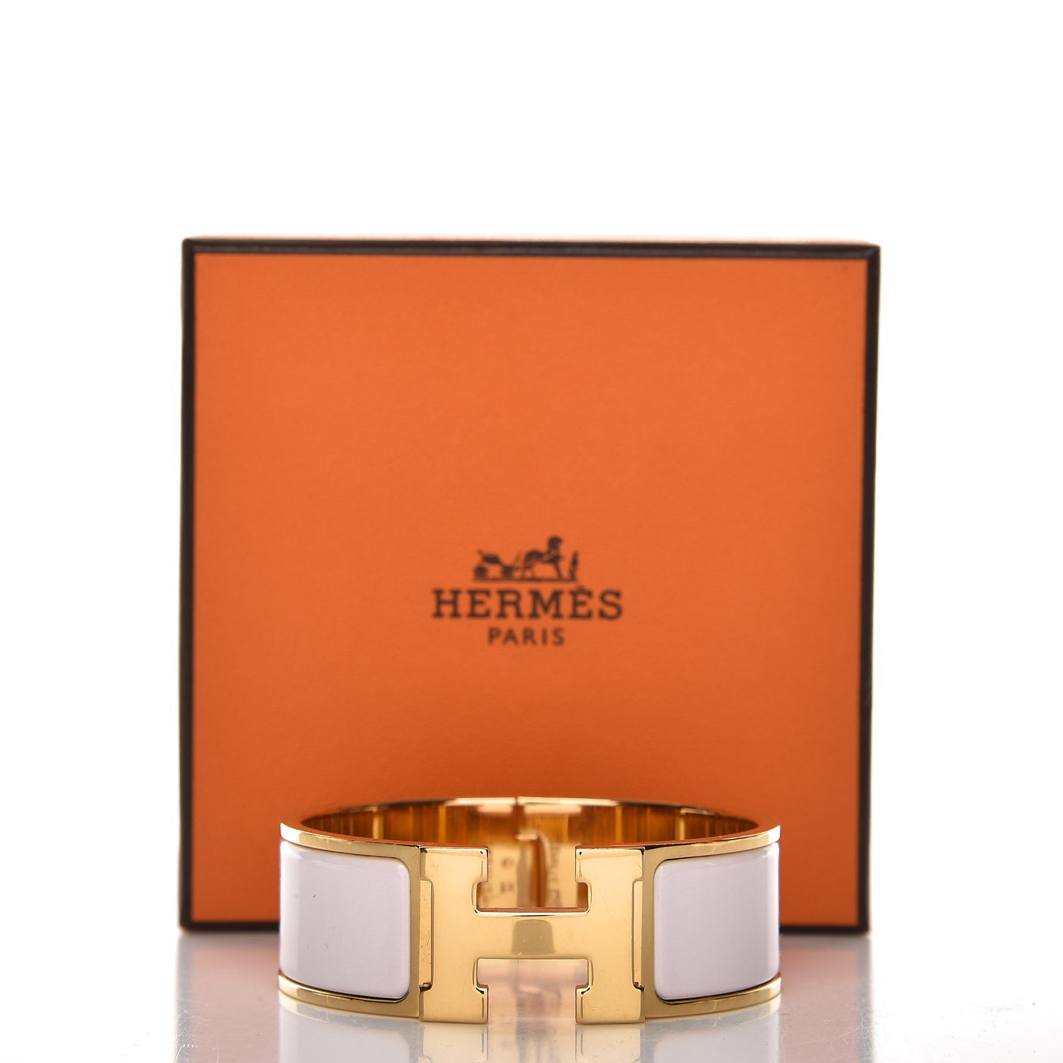 Hermes Enamel Wide Clic Clac H PM Bracelet Rose Poudre 6 of 6
